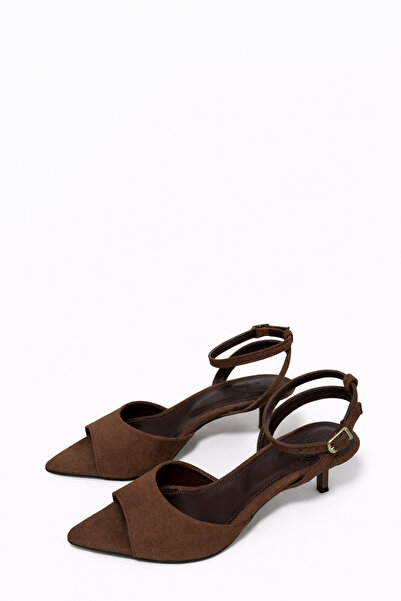 STRASWANS Noah Women's Heeled Suede Sandals Brown