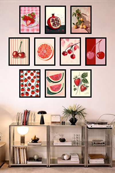 UNT 10-Frame Look Kitchen |   Modern |   Retro Wall Poster Painting Set – 15X...