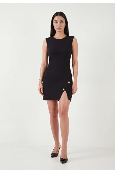 Lela Μίνι φόρεμα με λαιμόκοψη και λεπτομέρεια σκίσιμο FROCK 6525717