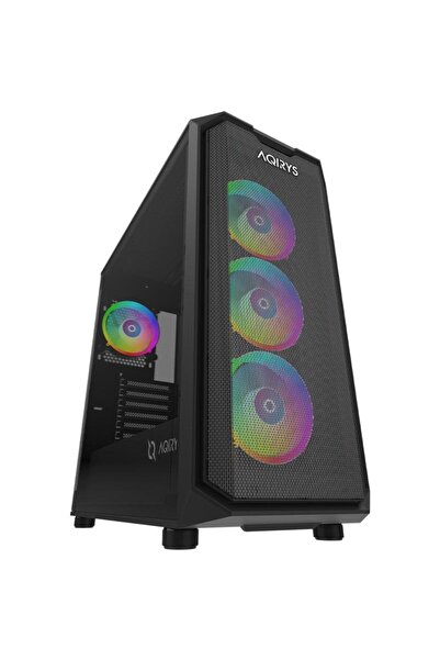AQIRYS Wezen PRO Θήκη Υπολογιστή Mid Tower, ARGB, Σκληρυμένο Γυαλί, Μαύρο, 4 ...