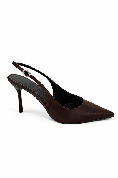 STRASWANS Elsa Women's Heeled Satin Shoes Brown