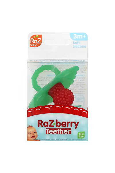 RAZBABY RaZ-berry Teether, 3 Months+, Green/Red, 1 Count