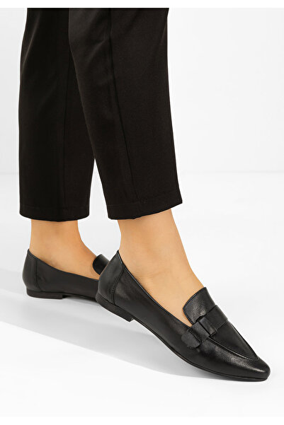 B T Shoes Μοκασίνια γυναικεια δερματινα Catrinelia μαύρα