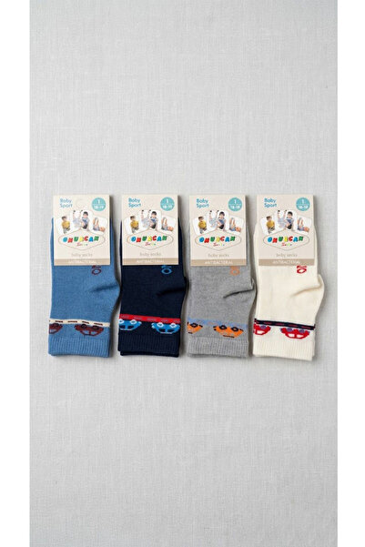 TAŞDELEN AVM 4 Pack Baby Socks Cotton Sports Model