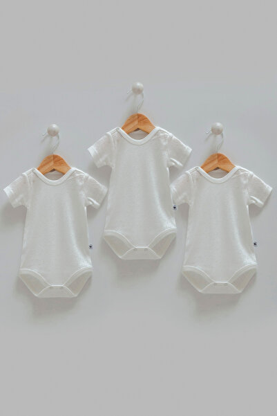 Caramell 100% Cotton Openwork Baby 3-Piece Bodysuit |   Anti-Sweat Breathable...