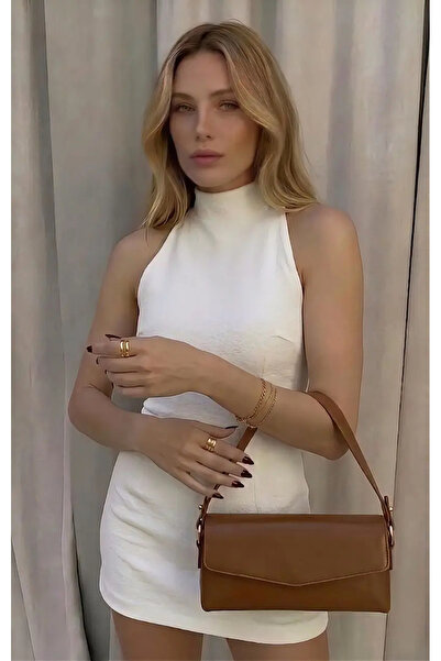 Pera Collection Brown Women's Shoulder and Hand Bag with Strap