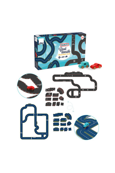Vilac Αναστρέψιμο Χάρτινο Κύκλωμα Πίστας με 2 Αυτοκίνητα Vilacity –