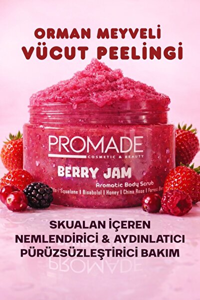 Promade Berry Jam Orman Meyveli Vücut Peelingi 350g | Skualanlı Nemlendirici,...
