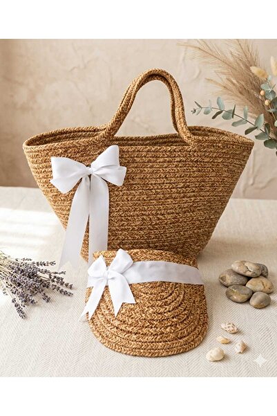 erkbay kuyumculuk Straw Bag and Visor Hat