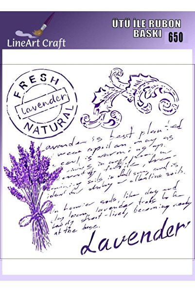 LİNEART طباعة نقل حراري بالروبون قابلة للكي على الخشب والقماش رقم: RB650-30x30cm