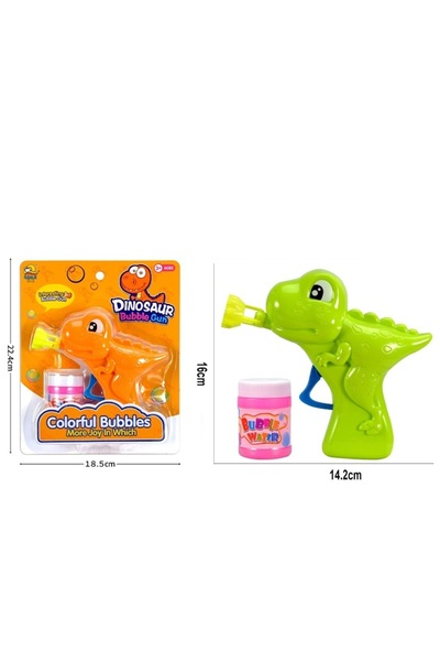 iTajir مسدس فقاعات على شكل ديناصور للأطفال مع سائل فقاعات – تصميم كرتوني ممتع...