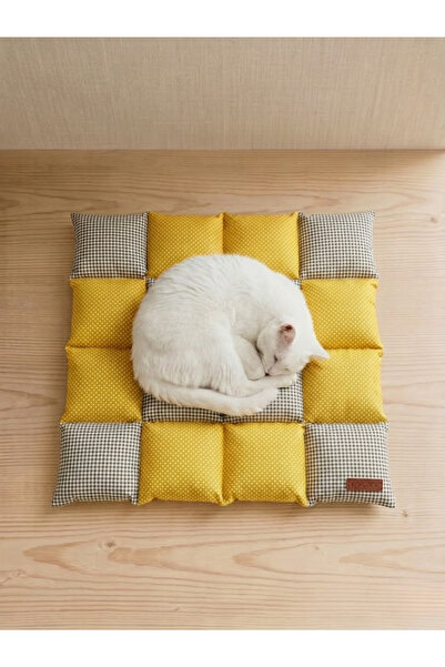 Kedi Minderi– 50x50 cm Yumuşak Dolgulu Tasarım Patchwork Minder
