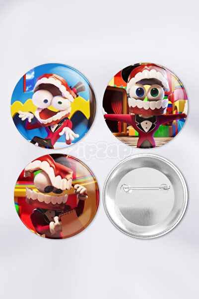 ZipZap Caine- TADC The Amazing Digital Circus Çanta Süsü Rozet İğneli Buton R...