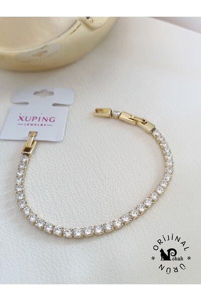 XUPING JEWELRY POKAK Kadın Altın Kaplama Zirkon Su Yolu Serisi Vip Kuyumcu İş...