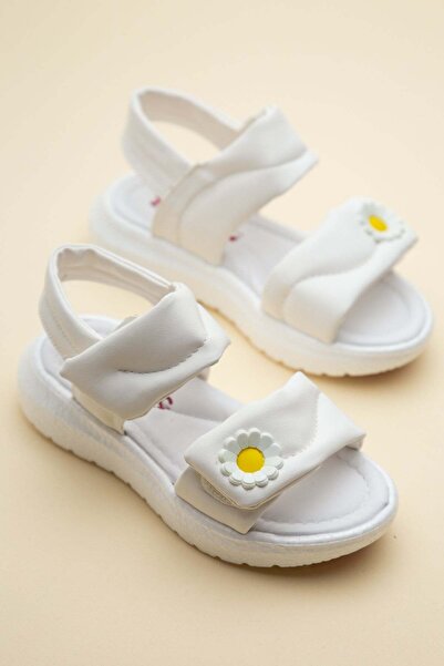 Dilimler Ayakkabı Şirinbebe Orthopedic Girls' Sandals White Faylon Sole with ...