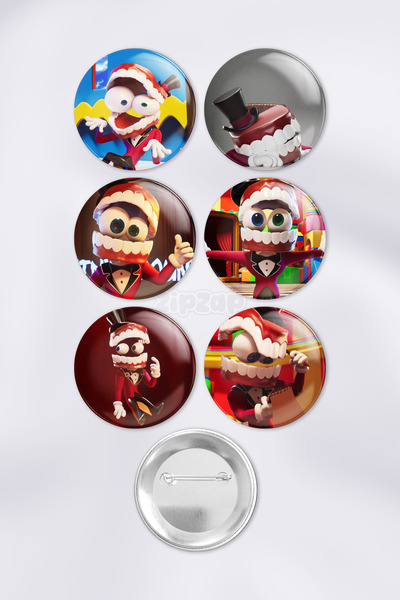 ZipZap Caine- TADC The Amazing Digital Circus Σετ Σήματα/Κονκάρδες Διακόσμηση...