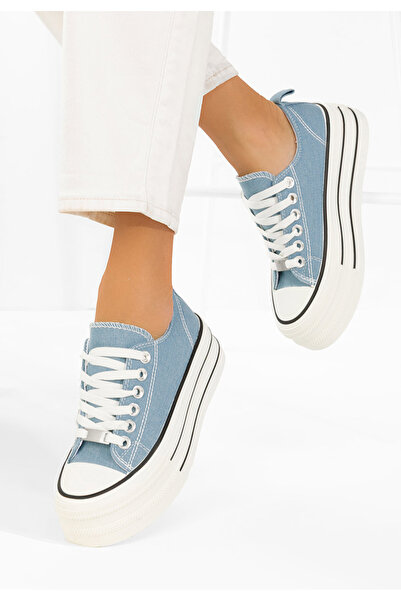 B T Shoes Γυναικεία πανινα πλατφόρμες Kimala Τζιν