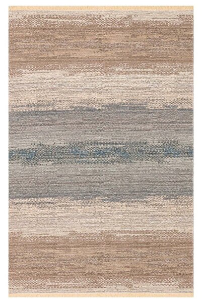 Eko Halı KUTNU KILIM KTN 03 BEIGE BLUE Modern Ombre Renk Geçişli Yıkanabilir ...