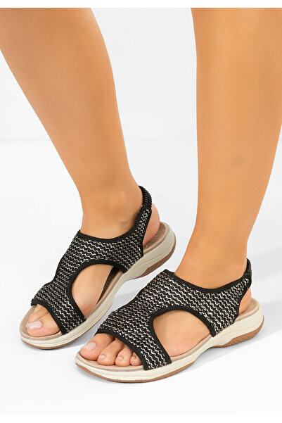 B T Shoes Γυναικεία σανδάλια Αμένια Μαύρα