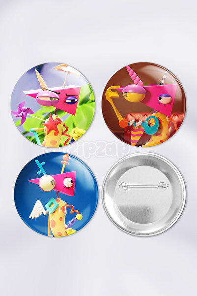 ZipZap Zooble- TADC The Amazing Digital Circus Çanta Süsü Rozet İğneli Buton ...