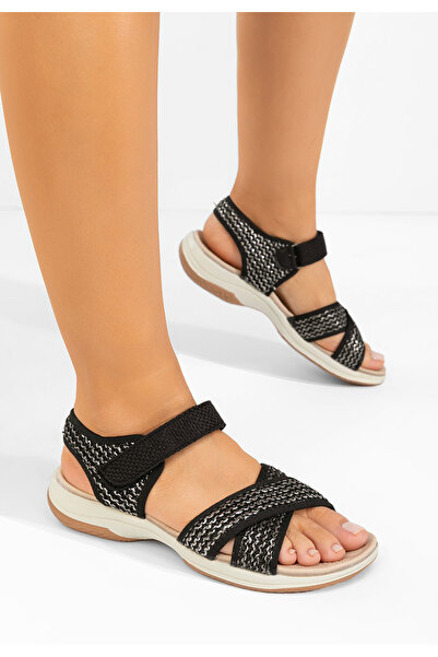 B T Shoes Γυναικεία σανδάλια Jianina Μαύρα