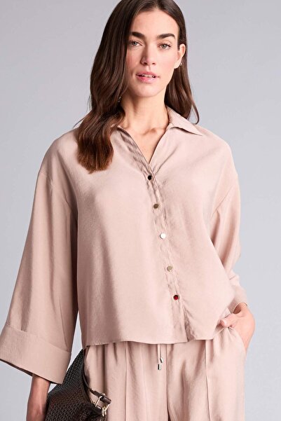 DeFacto Loose Fit Fluid Fabric Shirt E9007Ax26Sp