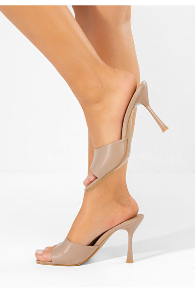 B T Shoes Μουλάρι με τακούνι Ελίσεια V2 χακί