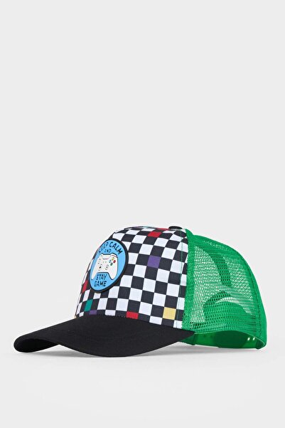 DeFacto Patterned Woven Cap Hat for Boys Z3682A626Sm