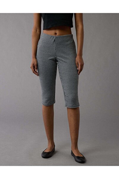 AMERICAN EAGLE AE Stretch Low-Rise Gingham Capri Pant