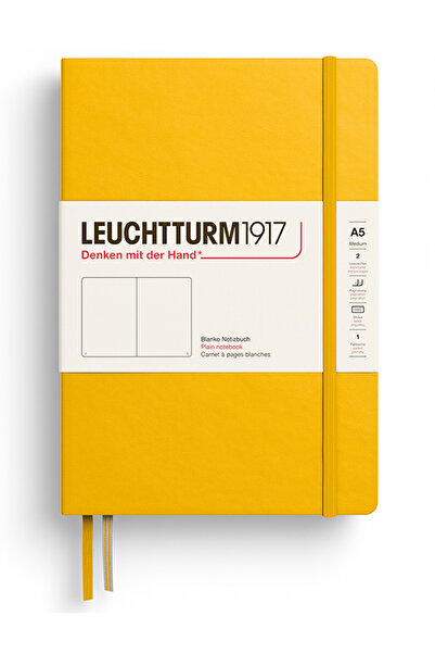 Leuchtturm1917 Notebook Medium Size (A5), Hard Cover, 251 Pages, Plain, Sunfl...