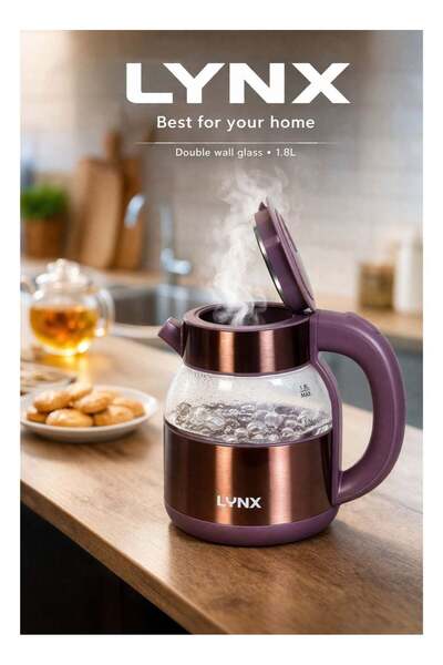 LYNX KT-2106 Electric Kettle 1.8L Stainless Steel 1500W Fast Boiling Kettle