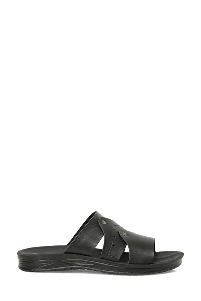 Polaris 410001.M6FX Μαύρες ανδρικές παντόφλες