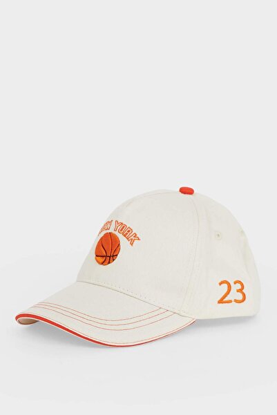 DeFacto Embroidered Cotton Cap Hat for Boys G4756A826Sm