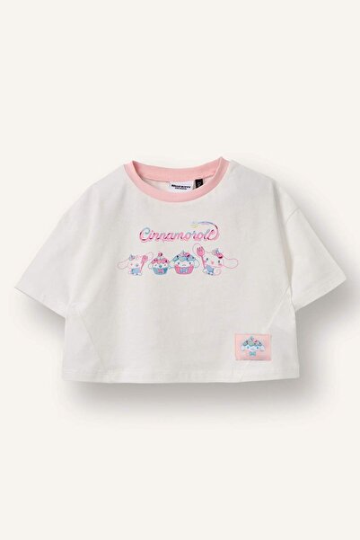 DeFacto Cınnamoroll Oversized Combed Cotton T-Shirt Baby Girl H0678A526Sm