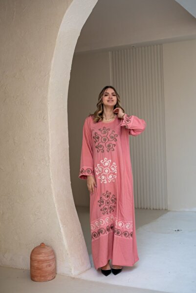 Graciana جلابية كتان Linen فاخر ملكي بقصة ماكسي