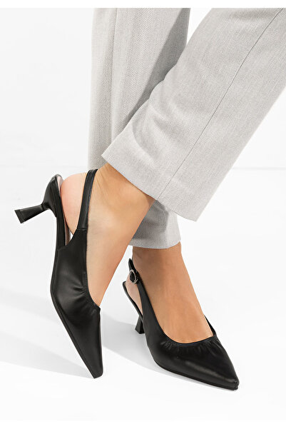 B T Shoes Γόβες slingback Semina μαύρες