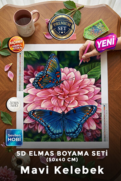 Haneliya 5D Elmas Boyama Seti | Diamond Painting Taşlı İşleme Boncuk Dizme Mo...