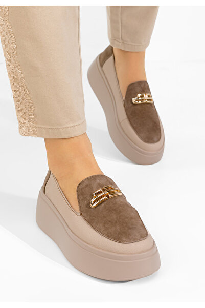 B T Shoes Μοκασίνια γυναικεια δερματινα Graziella καφε