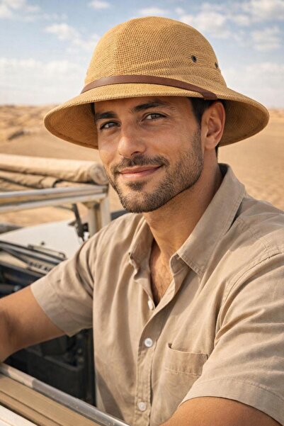FELLMENS Camel Premium Straw Safari Men's Hat