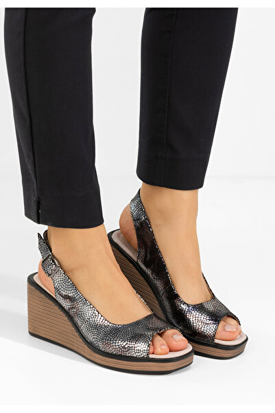 B T Shoes Sandale cu platforma piele Samiria negre