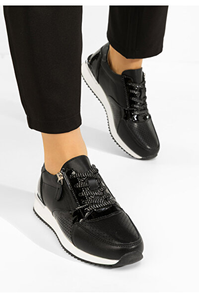 B T Shoes Sneakers γυναικεια δερματινα Eniliana μαύρα