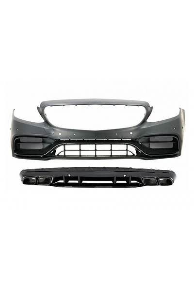 tuningset Εμπρόσθιος Προφυλακτήρας με Διαχύτη και Μαύρες Απολήξεις κατάλληλος...