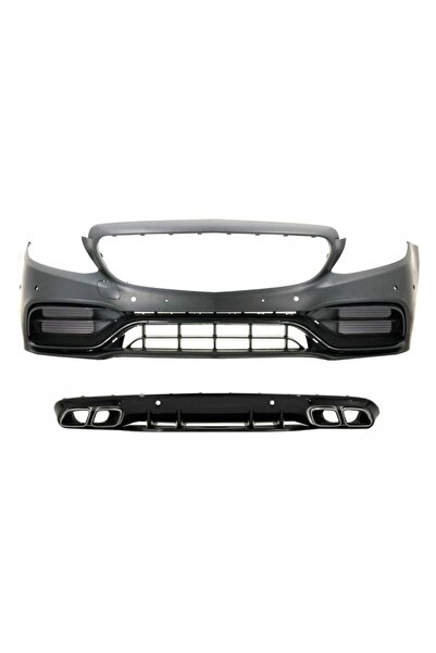 tuningset Εμπρόσθιος προφυλακτήρας με διαχύτη, κατάλληλος για Mercedes C-Clas...