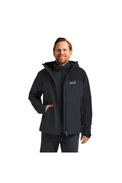 Jack Wolfskin Men's Anthracite Wild Places 3in1 Jkt m Coat A65257-6350
