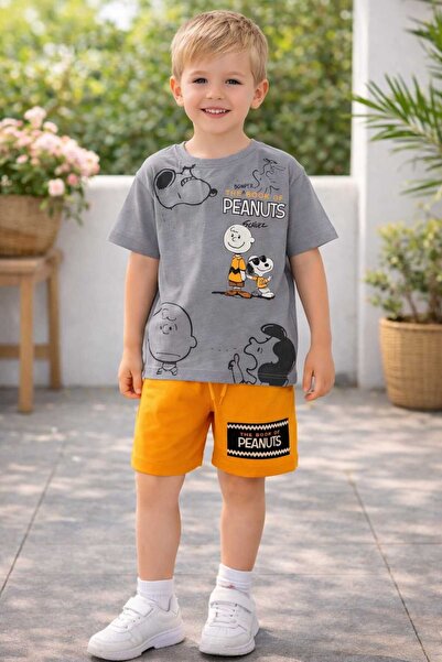 Mireya Kids 100% Cotton Peanuts Set Boys' Shorts Set