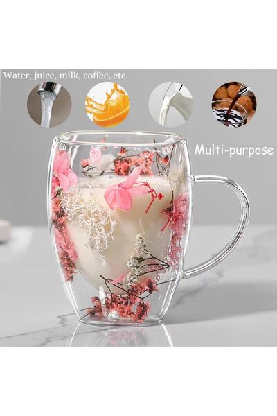 Tazweeq Double Walled Glass Coffee Mugs