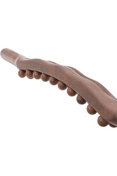 Arabest عصا تدليك خشبية، عصا علاجية للتصريف اللمفاوي بـ 20 خرزة للظهر والساقين