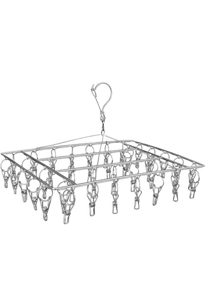 Arabest رف تجفيف ملابس قابل للطي بـ 40 مشبك، حامل غسيل من الفولاذ المقاوم للص...