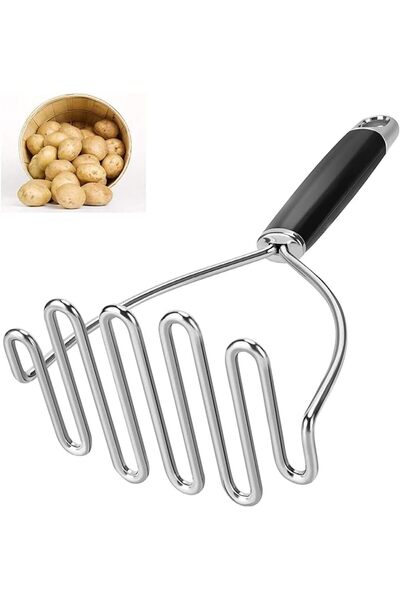 Arabest Heavy-Duty Stainless Steel Potato Masher, Premium 10-Inch Professiona...