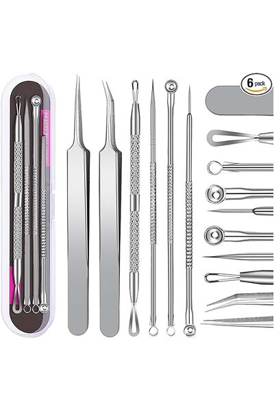 Arabest Blackhead and Acne Removal Tool Kit,6-Piece Stainless Steel Set with ...